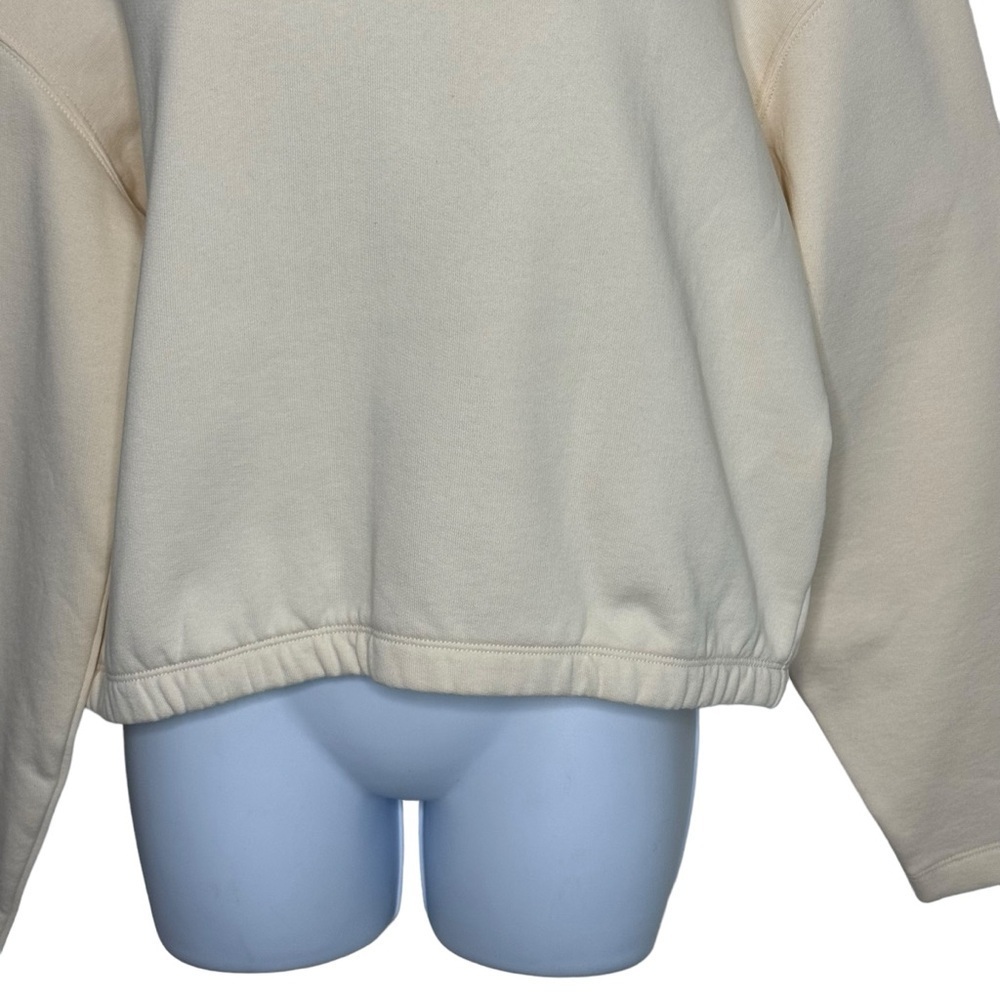 Timberland Woman’s Core + Funnel Neck Sweatshirt In Beige SZ. L - Picture 5 of 14